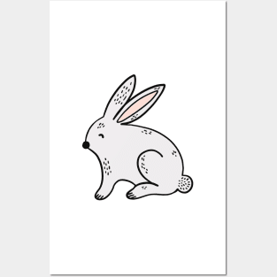 Rabbit vector illustration Posters and Art